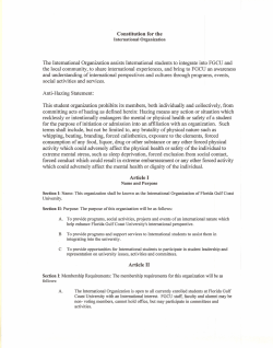 Constitution for the The International Organization assists