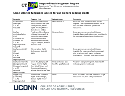Some selected fungicides labeled for use on herb