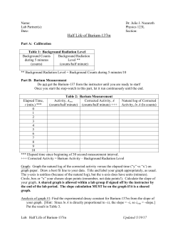 Half Life of Barium-137m