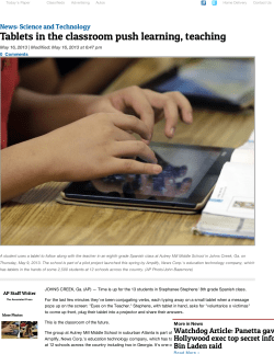 Tablets in the classroom push learning, teaching
