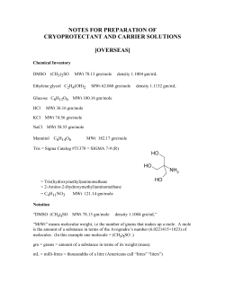notes for preparation of cryoprotectant and carrier solutions [overseas]