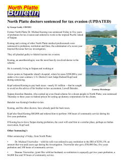 North Platte doctors sentenced for tax evasion