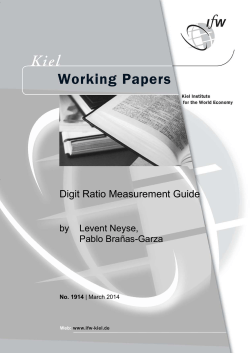 Digit Ratio Measurement Guide - ifw