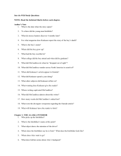 Into the Wild Study Questions NOTE: Read the italicized blurbs