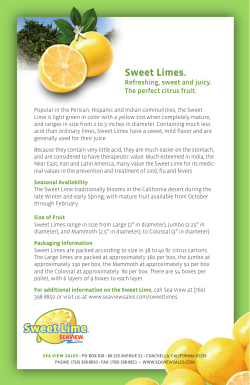 Sweet Limes. - Sea View Packing