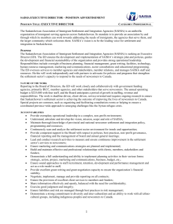 SAISIA EXECUTIVE DIRECTOR – POSITION ADVERTISEMENT