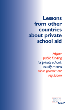Lessons from other countries about private school aid