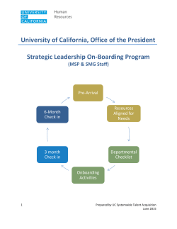 University of California, Office of the President Strategic Leadership