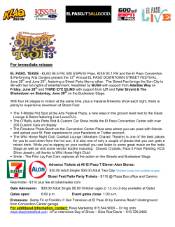 For immediate release