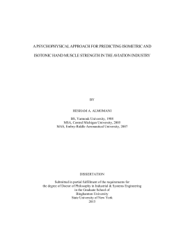a psychophysical approach for predicting isometric and isotonic