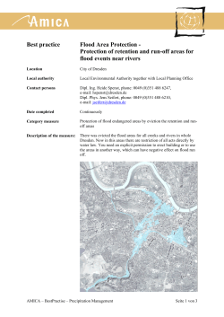 Protection of retention and run-off areas for flood events near rivers