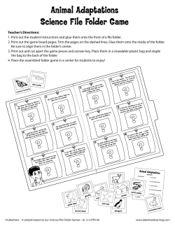 Science File Folder Games