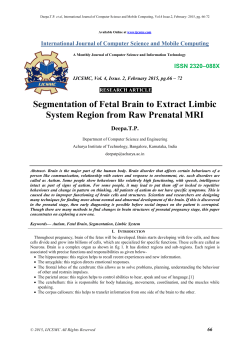 Segmentation of Fetal Brain to Extract Limbic System Region from