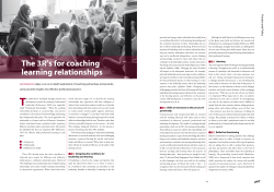 The 3R`s for coaching learning relationships