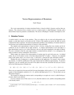 Vector Representation of Rotations