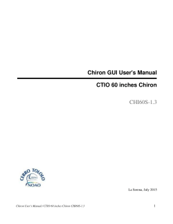 Chiron GUI User`s Manual CTIO 60 inches Chiron CHI60S1.3