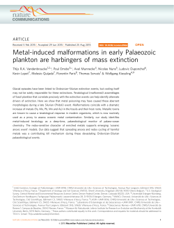Metal-induced malformations in early Palaeozoic