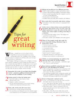 Tips for Great Writing