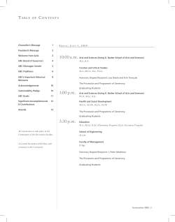 2009 Convocation Program - Graduation