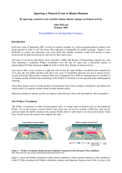 Ignore natural event and blame humans