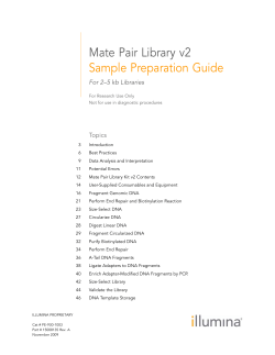 Mate Pair Library v2 Sample Preparation Guide for 2