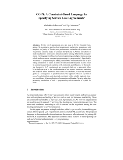 CC-Pi: A Constraint-Based Language for Specifying Service Level