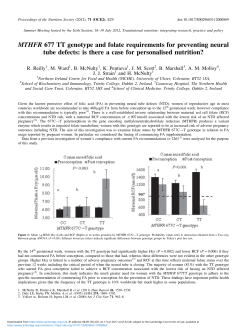 MTHFR 677 TT genotype and folate requirements for preventing