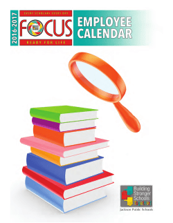 Employee Calendar - Jackson Public Schools