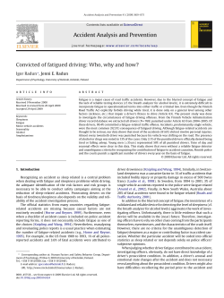 Accident Analysis and Prevention Convicted of fatigued driving: Who