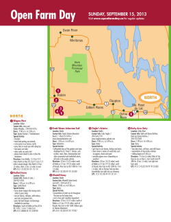 Open Farm Day SUNDAY, SEPTEMBER 15, 2013