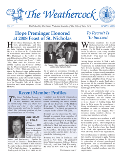 Spring - The Saint Nicholas Society