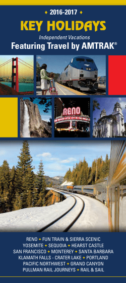 Featuring Travel by AMTRAK