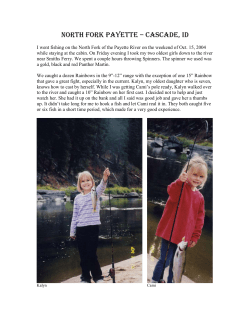 I went fishing on the North Fork of the Payette River on the weekend