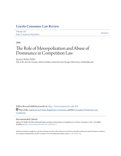 The Role of Monopolization and Abuse of
