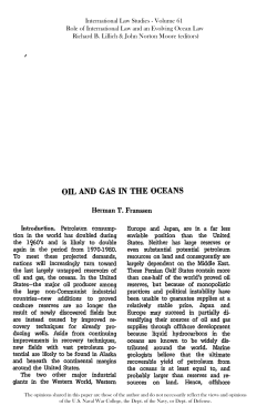 Oil and Gas in the Oceans