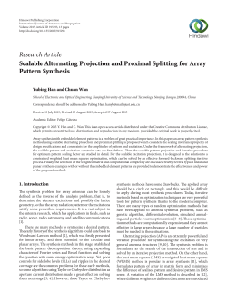 Scalable Alternating Projection and Proximal Splitting for Array