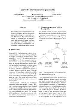 Applicative structure in vector space models
