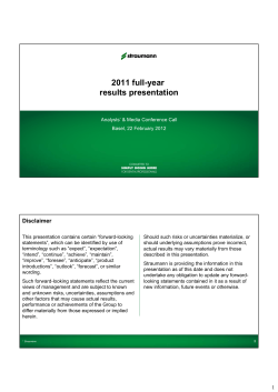 2011 full-year results presentation
