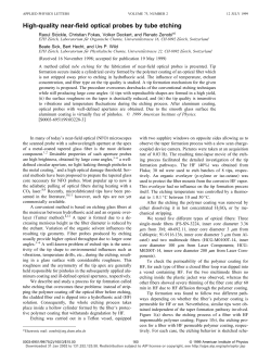 High-quality near-field optical probes by tube etching