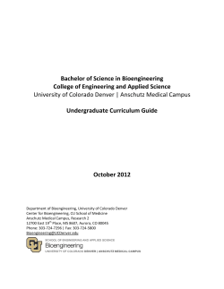 Bioengineering Curriculum Guide