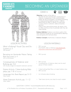 becoming an upstander - Random Acts of Kindness Foundation