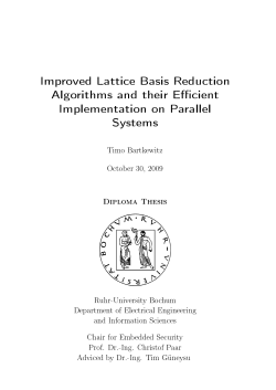 Improved Lattice Basis Reduction Algorithms and their Efficient
