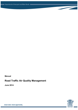 Road Traffic Air Quality Management Manual
