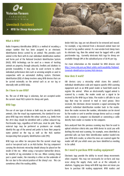 Livestock Factsheet - Victorian Farmers Federation
