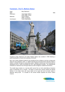 Factsheet - The Fr. Mathew Statue
