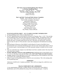 State Qualifying Track and Field Manual