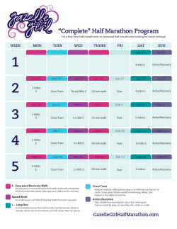 Complete - Gazelle Girl Half Marathon