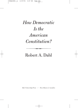 How Democratic is the American Constitution?