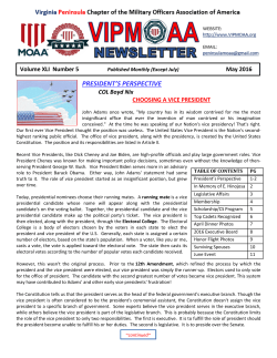 May - Virginia Council of Chapters (VCOC)