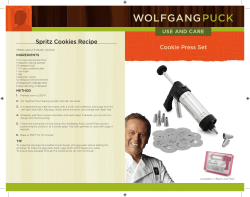 Cookie Press Set Spritz Cookies Recipe